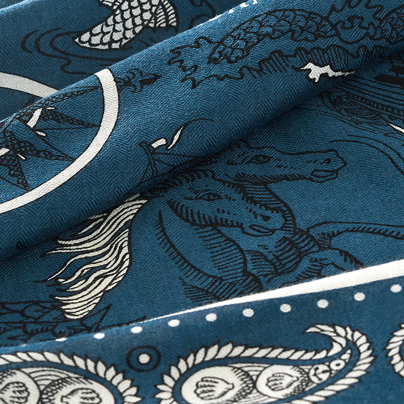 Tatouages Marins Bandana shawl 140 | Hermès Saudi Arabia